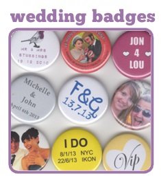 Wedding Button Badges for your big day